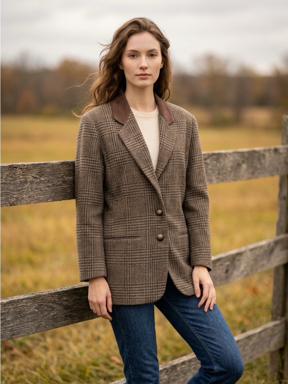 International Scene Wool Tweed Jacket
